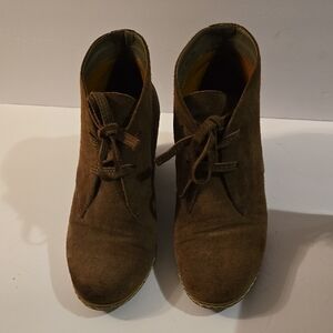 Dolce Vita Almond Suede Lace Up Boots